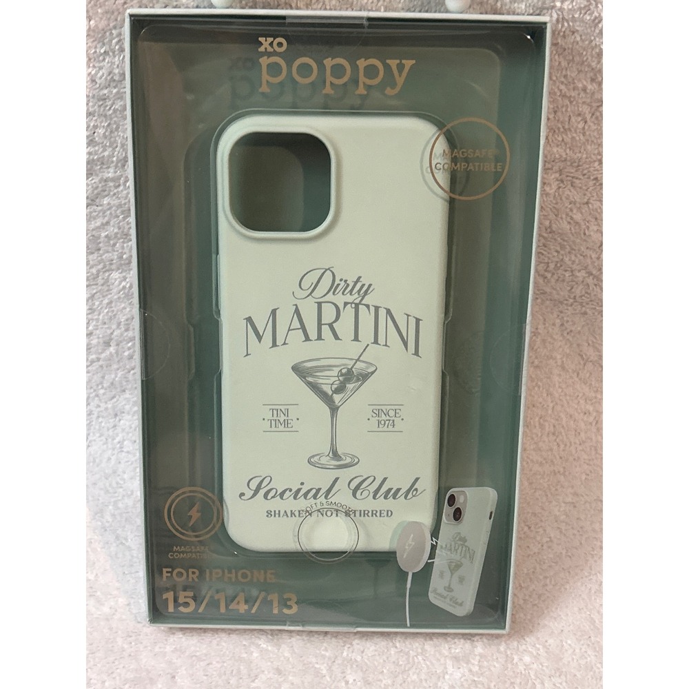 XO Poppy Dirty Martini iPhone 15/14/13 MagSafe Compatible Phone Case